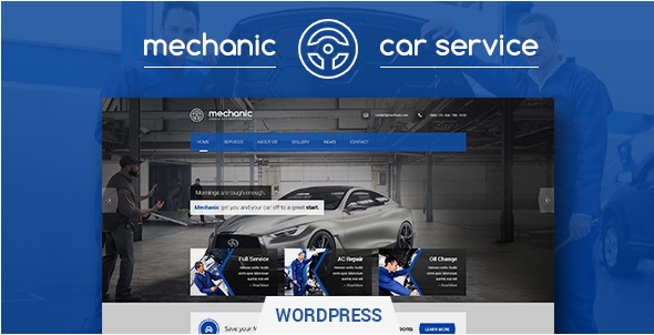 Автомобильная тема Mechanic 1.2.1 для WordPress